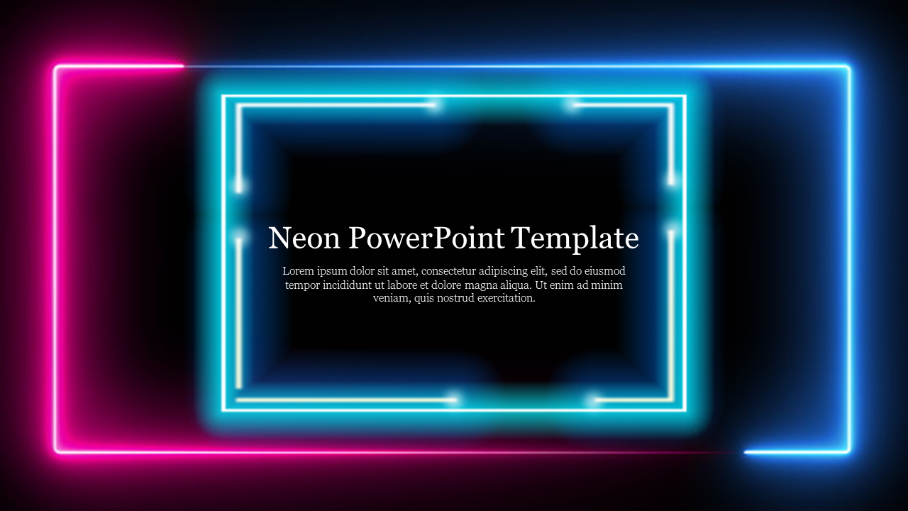 Neon PowerPoint Template Presentation and Google Slides